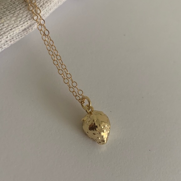 Jewelberry Gold Fill Strawberry Necklace - Picture 3 of 6